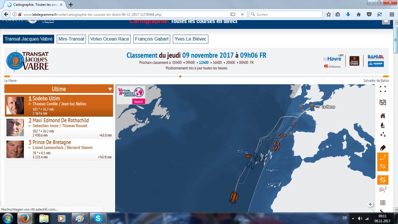 The actual Offshore Races  a combined Race Tracker
