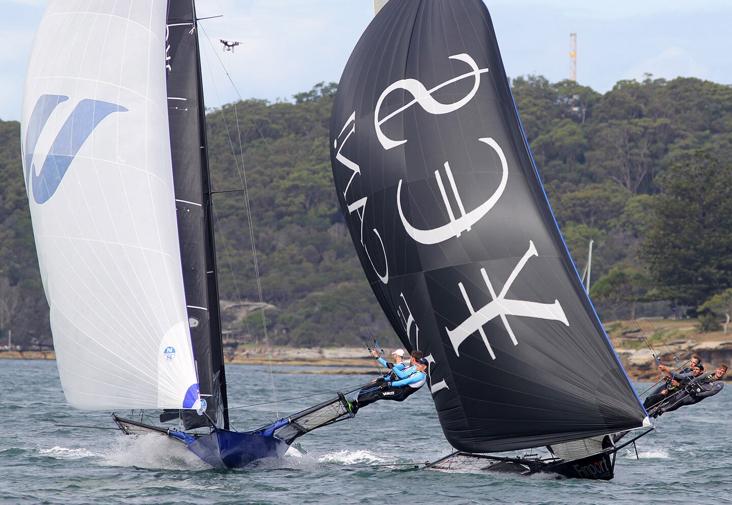  18 Footer  NSW Championship 2020  Race 4 with a tight finish