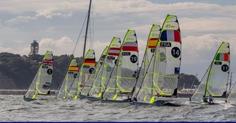  49er, 49erFX, Nacra 17  Oceania Championship 2020  Geelong AUS  Day 1, with 8 North American teams 