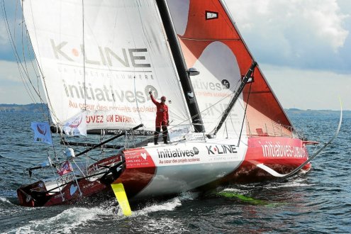  IMOCA Open 60  Bermudes 1000 Race  Douarnenez FRA  Day 5  Seb Simon FRA clearly leading after almost 1'000nm sailed