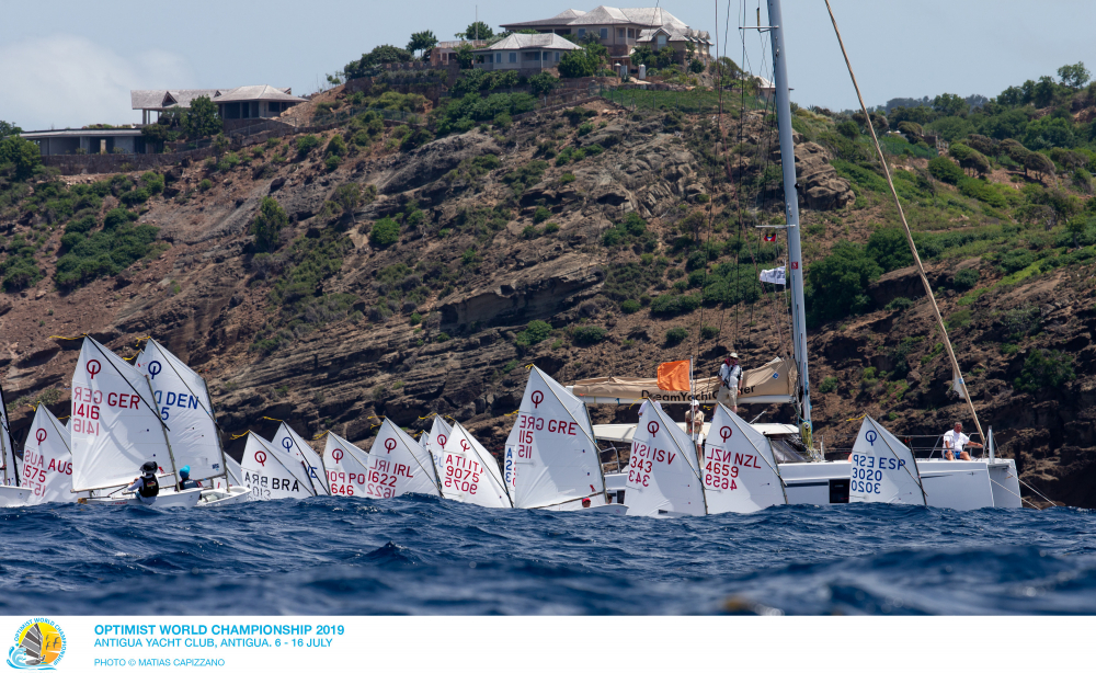  Optimist  World Championship 2019  English Harbour ANT  Day 7, Marco Gradoni ITA on the way to his 3rd title, USA team loosing ranks
