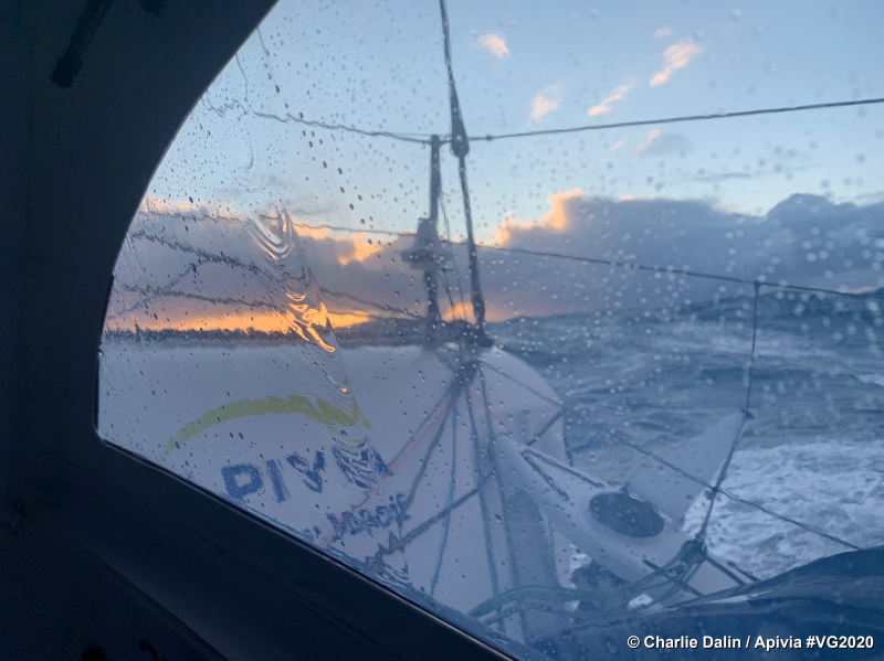 IMOCA Open 60  Vendee Globe  Day 28  the fleet sailing in safety mode in the prevailing fresh winds