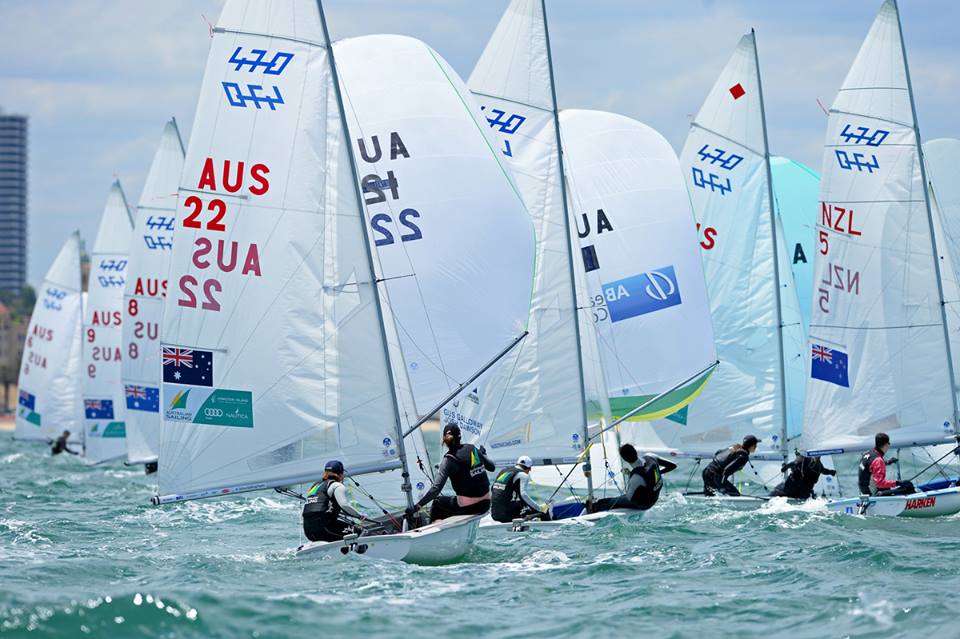  Olympic Worldcup 2016  Sail Melbourne  Melbourne AUS  Day 2, the Canadians Parkhill and Davis on 7 and 8