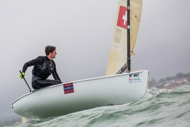  Finn  Swiss Championship 2018  CN Morges with 43 boats present