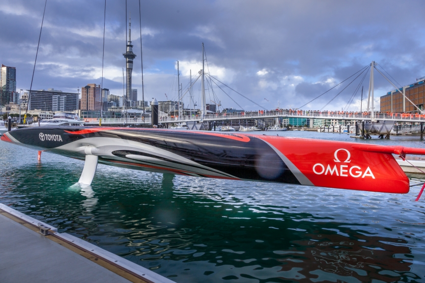  America's Cup News  Emirates Team New Zealand launch their first Boat