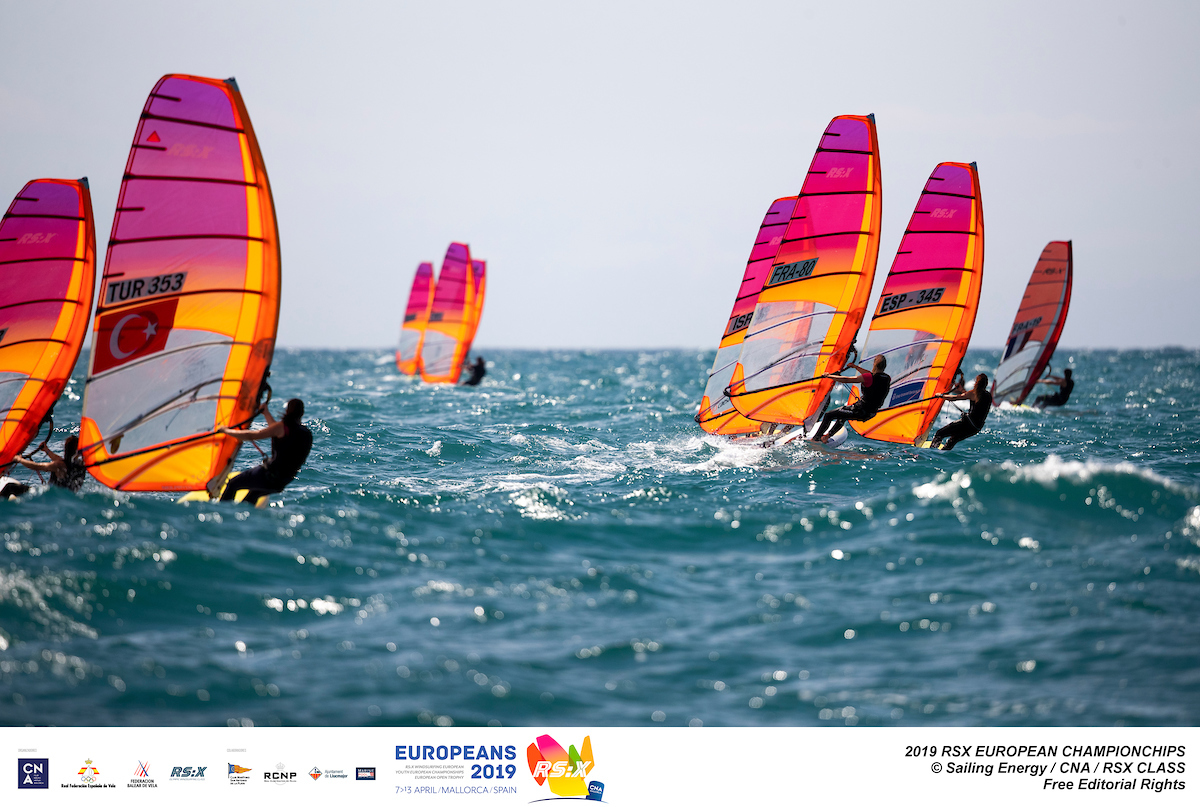 RS:XWindsurfer  European + European Youth Championship 2019  El Arenal ESP  Day 1, with SanzLanz SUI