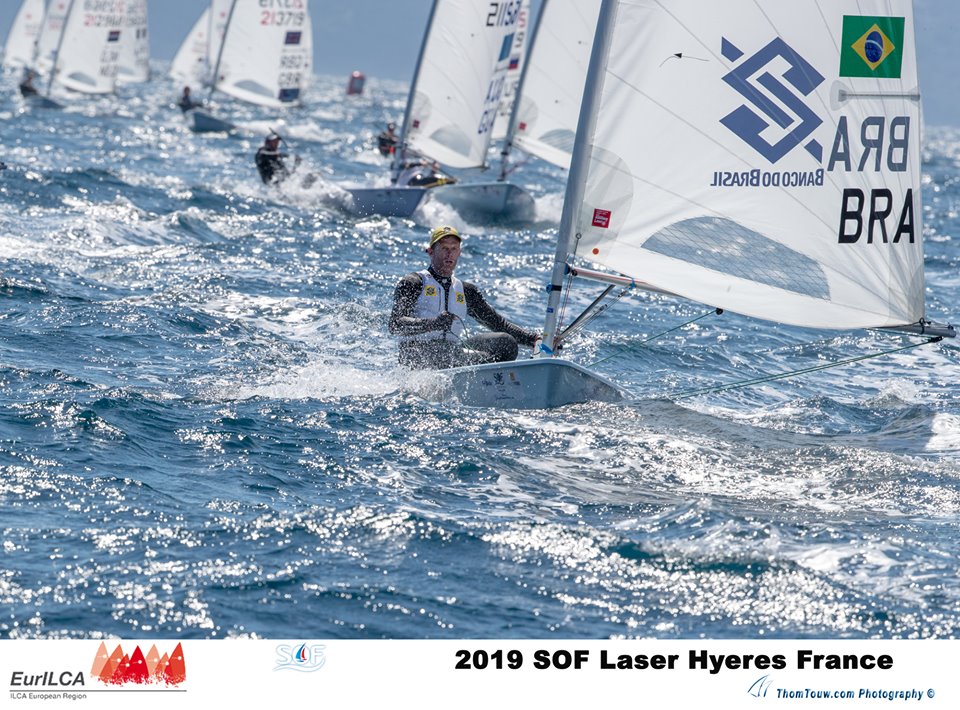  Laser  Semaine Olympique  Hyeres FRA  Day 3  Paige Railey USA 3rd, Barnard and Buckingham USA up on 14th and 16th