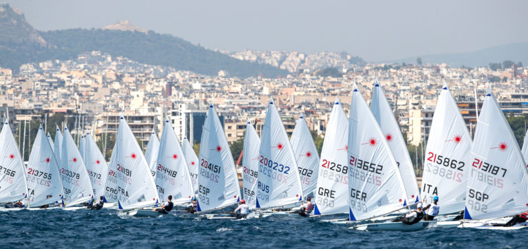  Laser Radial  European Youth Championship 2019  Athens GRE  Day 4, Karim FRA new on top, best North Americans switch positions with Stefaniuk CAN 37th and Escudero USA 50th