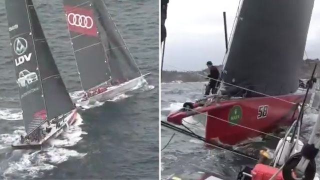  IRC  SydneyHobart Race 2017  Sydney AUS  Day 1, Comanche USA in the leading trio