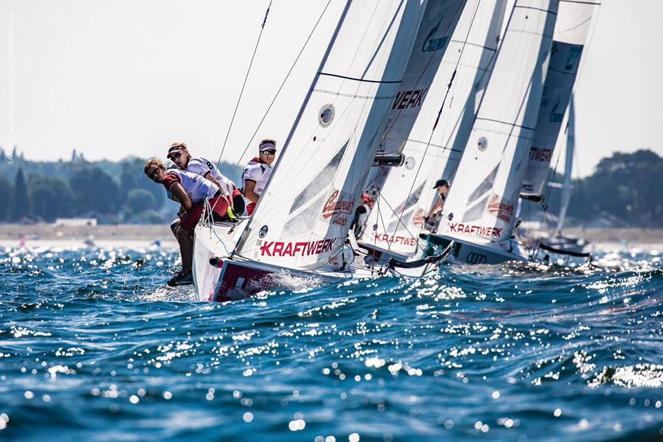  J/70  Youth Champions League 2018  Travemuende GER  Day 2, ranks 5 and 9 interims for SUI teams