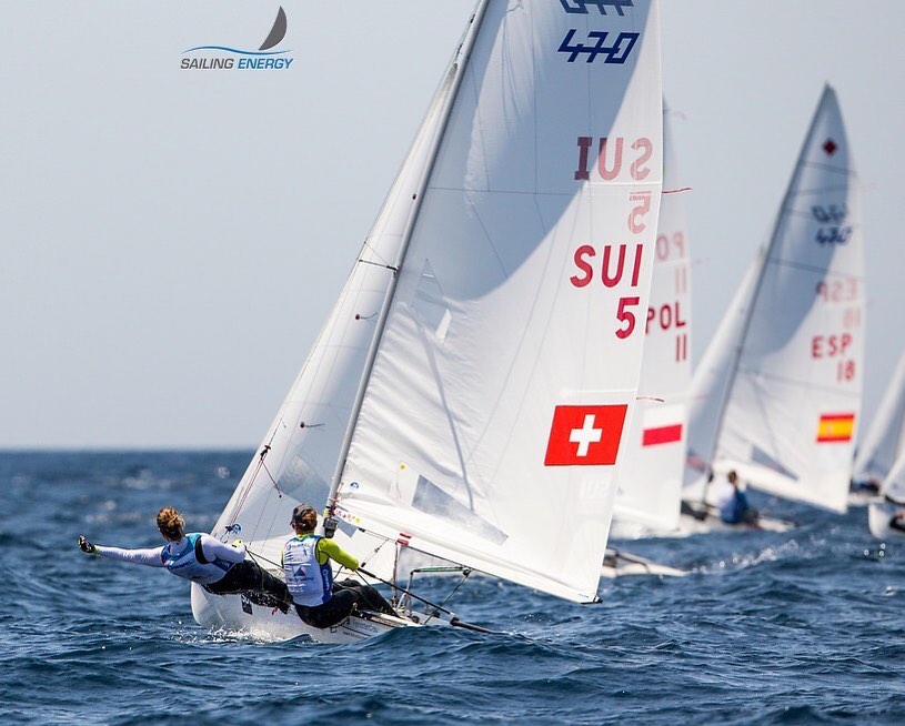  Olympic Worldcup 2019  Finals  Marseille FRA  Day 1, McNay/Hughes USA on 6th in 470 men, NorAms in 470 women, Nacra17 and Kiteboarders