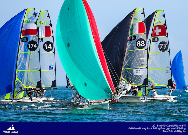  Olympic Worldcup 2018  Olympic Classes Regatta  Miami FL, USA  Day 4, the Swiss