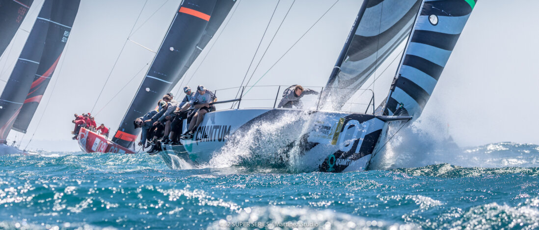  TP52  Super Series  Act 3  Cascais POR  Day 3, Super Fast Quantum Racing Are On Song in Cascais Wind and Waves