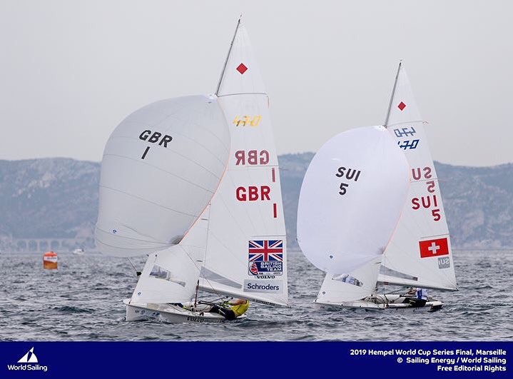  Olympic Worldcup  Finals  Marseille FRA  Final results after Medal Races, best US result McNay/Hughes 8th in 470 men