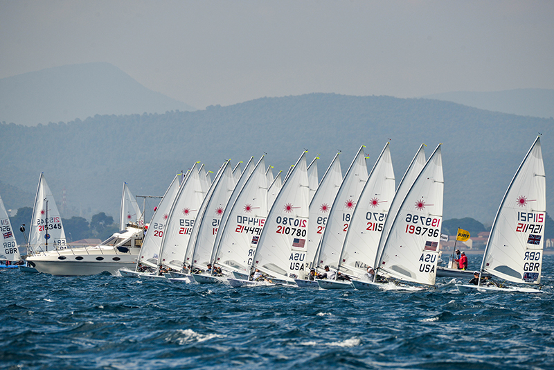  Laser  Semaine Olympique  Hyeres FRA  Day 4, excellent 3rd Paige Railey USA, Buckingham and Barnard on 12 and 14