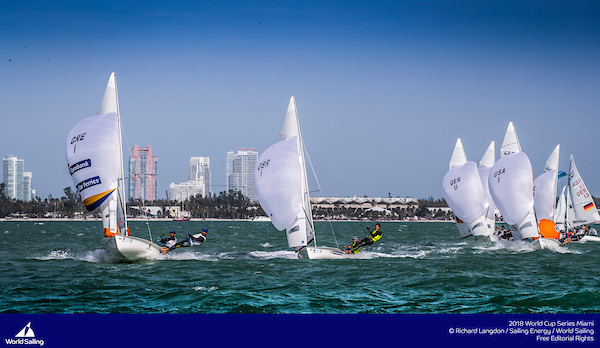  Olympic Worldcup 2018  Olympic Classes Regatta  Miami FL, USA  Final results. Caleb Paine USA excellent 2nd