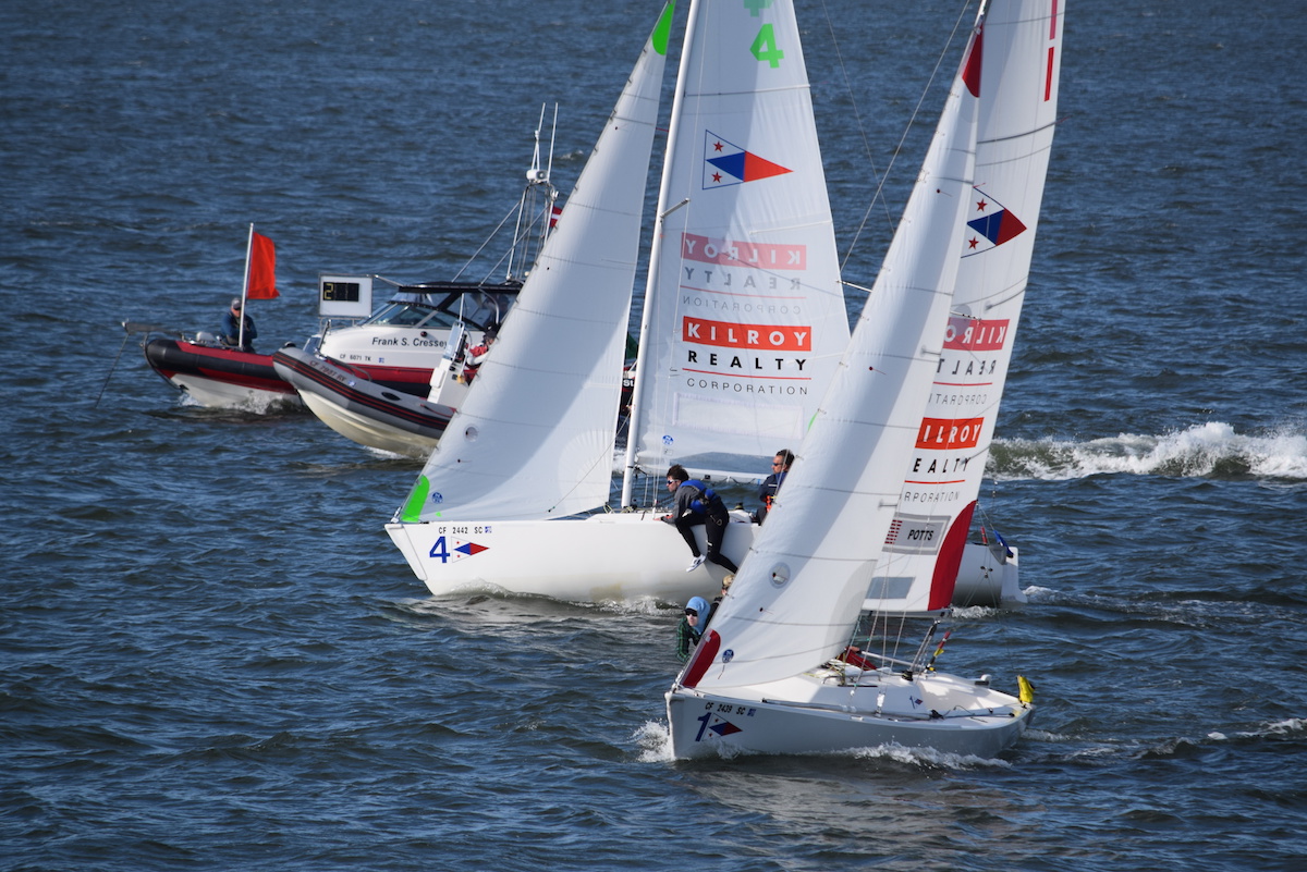  Match Racing  Nations Cup  Grand Final  San Francisco CA, USA  Day 4  Courtois and Potts Score 20 in BestofFive Semifinals