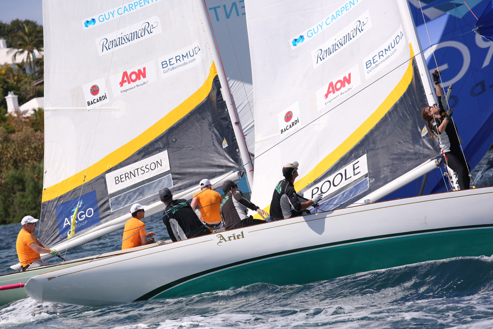  Match Racing  Bermuda Gold Cup  Hamilton BER  Day 4, Williams GBR and Berntsson SWE leading 20 in the Semis, Poole USA out