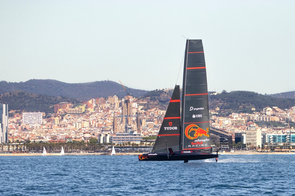  America's Cup News from Alinghi Red Bull  Barcelona ESP  First test sail