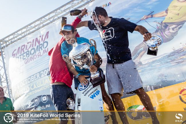  Kite Foil  World Series 2019  Final  Cagliari ITA  Final results, Theo de Ramecourt FRA and Daniela Moroz USA superior winners