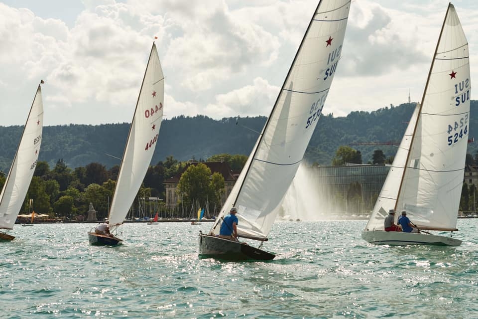  Star  Vintage Race  Zuercher YC  Day 1  with wooden boats as old as up to 84 years