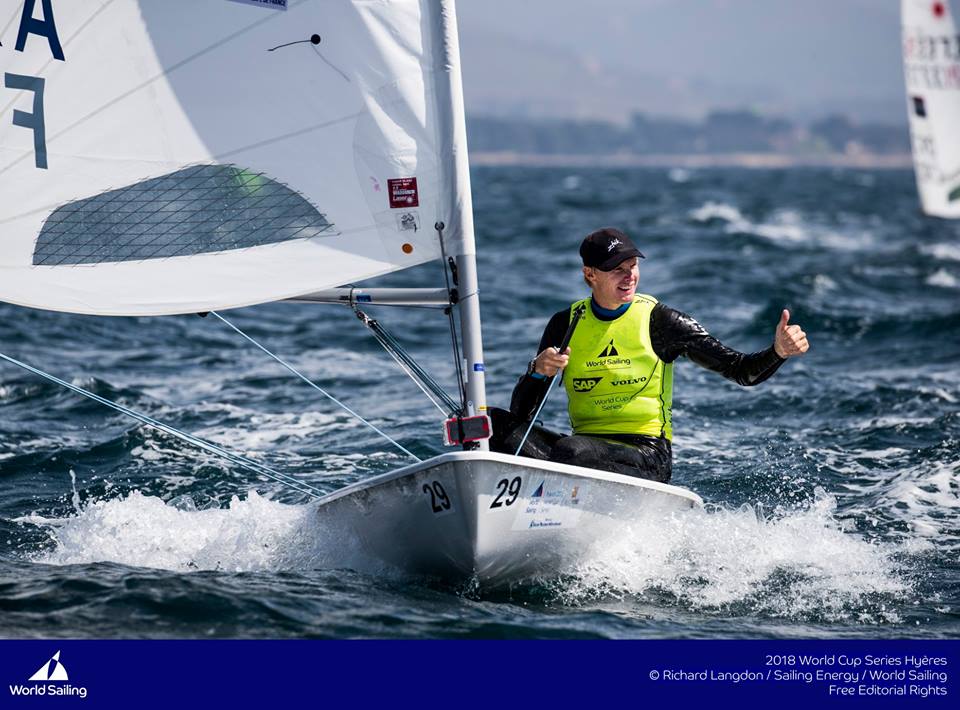  Laser  Olympic Worldcup  Hyeres FRA  Final results, Bronze for Paige Railey USA, Laser Radial