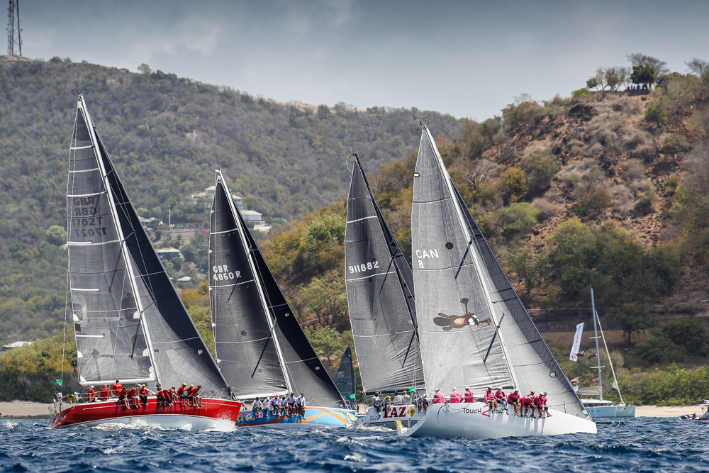  Various classes   2019 Antigua Sailing Week  Top conditions for the 96 teams on English Harbour Rum Race Day 1