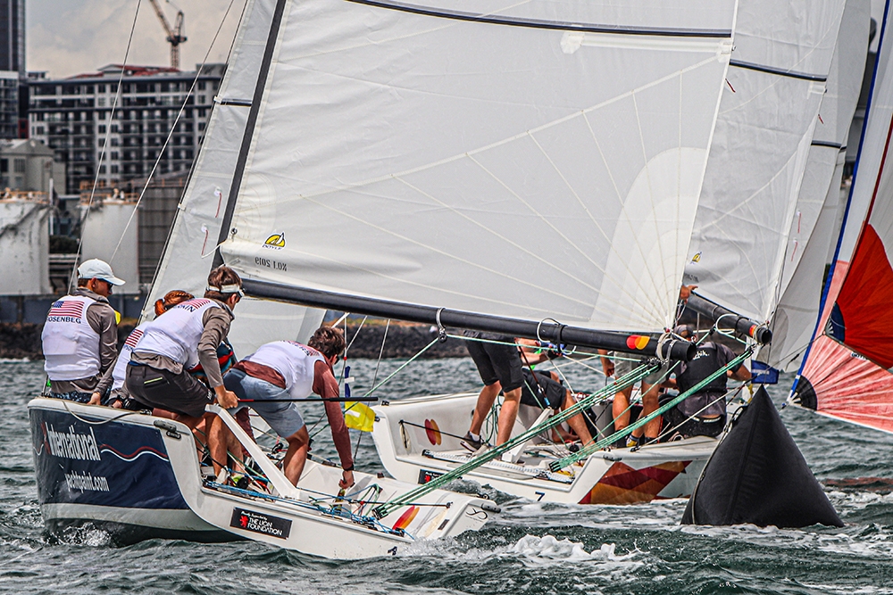  Match Racing  Youth Match Race Cup  Auckland NZL  Day 3, the Round Robin dominators in the Semis, Parkin USA out