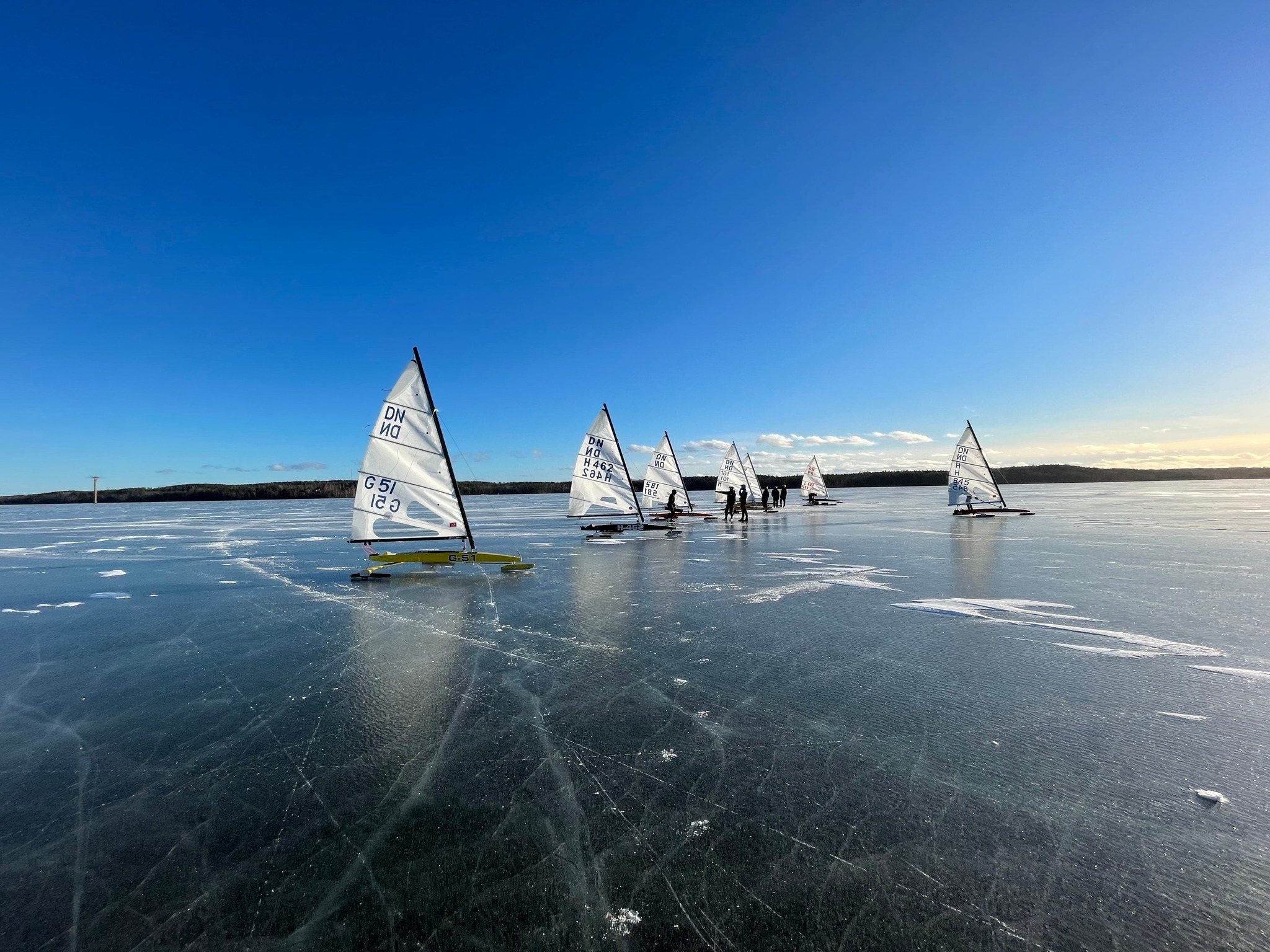  IceSailing  DN World Championship  Lake Hjaelmaren SWE  Debut des regates