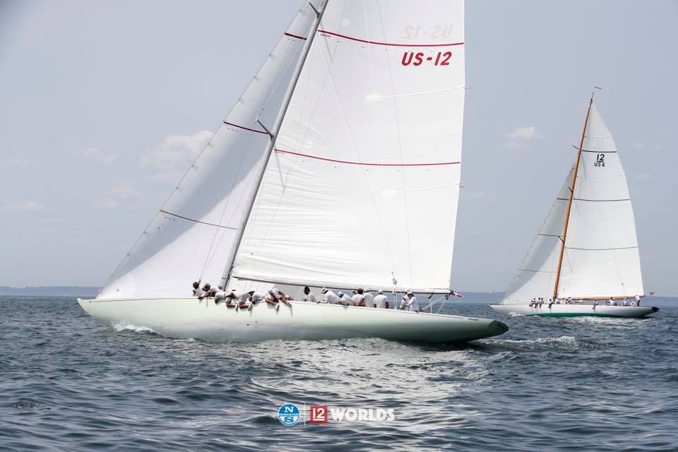  12mR  World Championship 2019  Newport RI, USA  Day 2, two races held, changes on top of three divisions