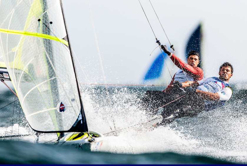  Olympic Worldcup  Enoshima JPN  Day 4, racing underway again in challenging conditions