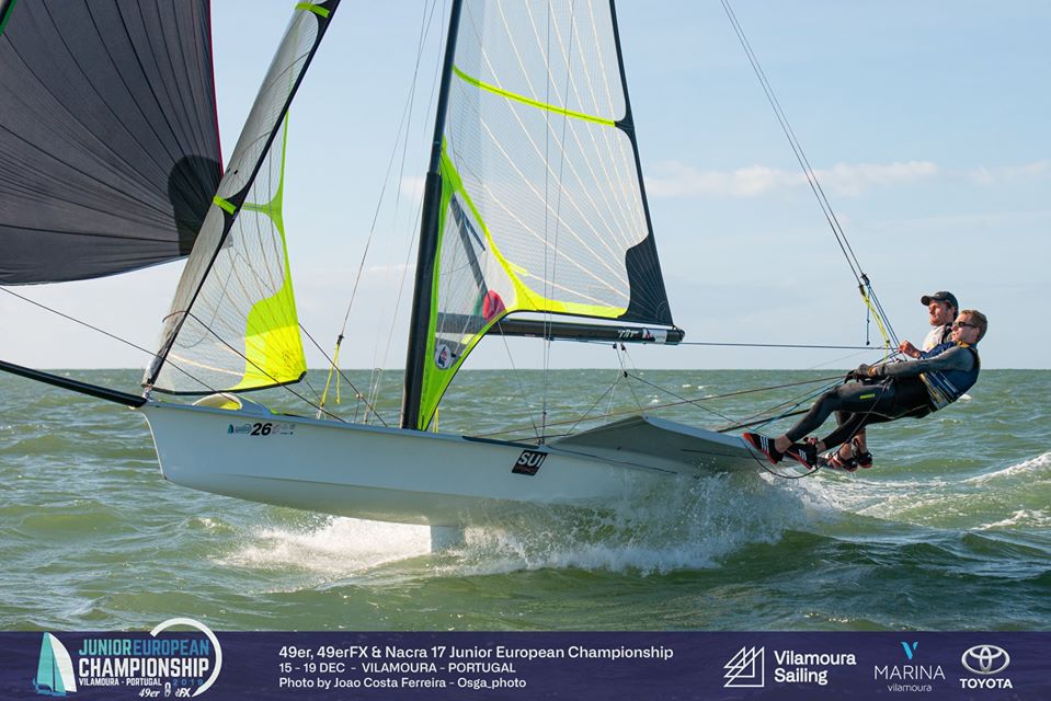  49er, 49erFX, Nacra 17  Junior European Championship 2019  Vilamoura POR  Day 1