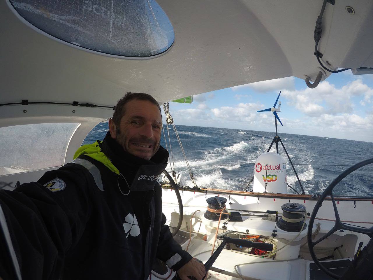  Solo Around the World Record from East to West  Yves Le Blevec FRA  Day 18