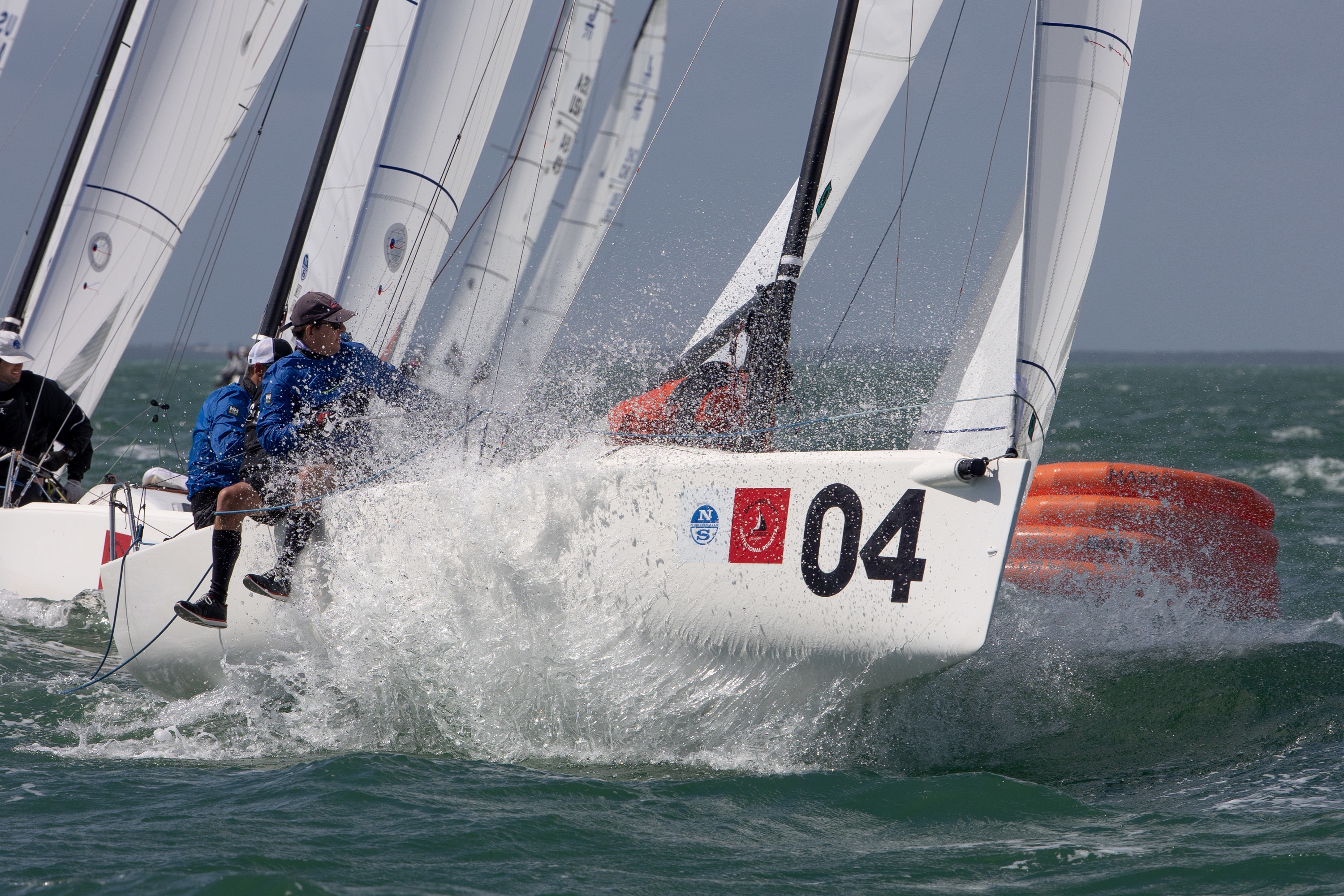  J/70, Melges 24  Bacardi Cup Invitational  Miami FL, USA  Day 1  Odenbach (J/70) and Ayres (Melges 24) first leaders after 3 races