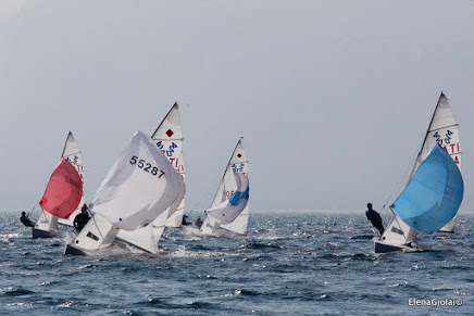  420 + 470  Junior European Championship 2017  Riva ITA  Start today, with a CAN and 5 USA 420s