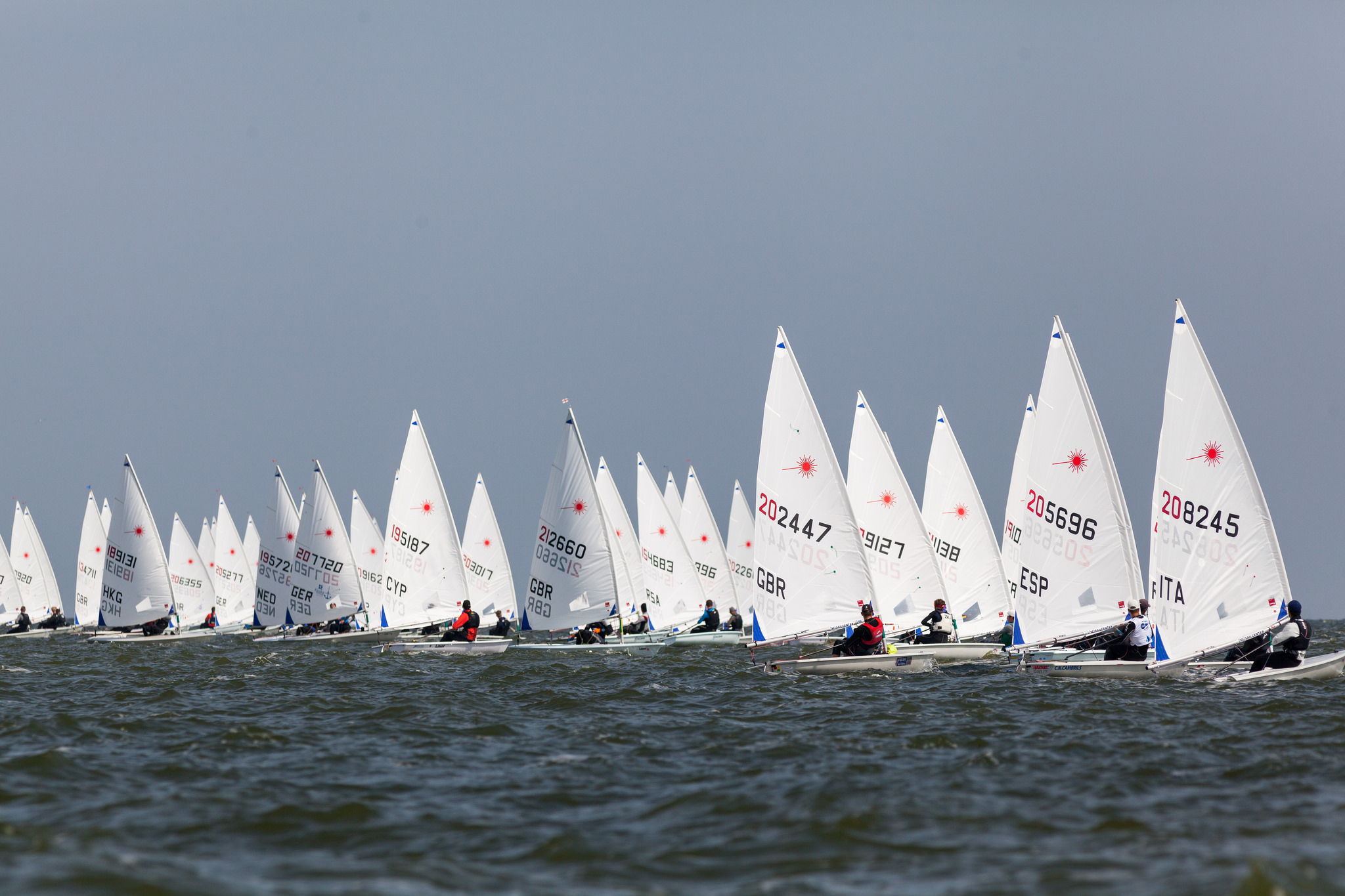  Laser Radial  Youth World Championship 2017  Medemblik NED  Day 2, with USA and CAN delegatons