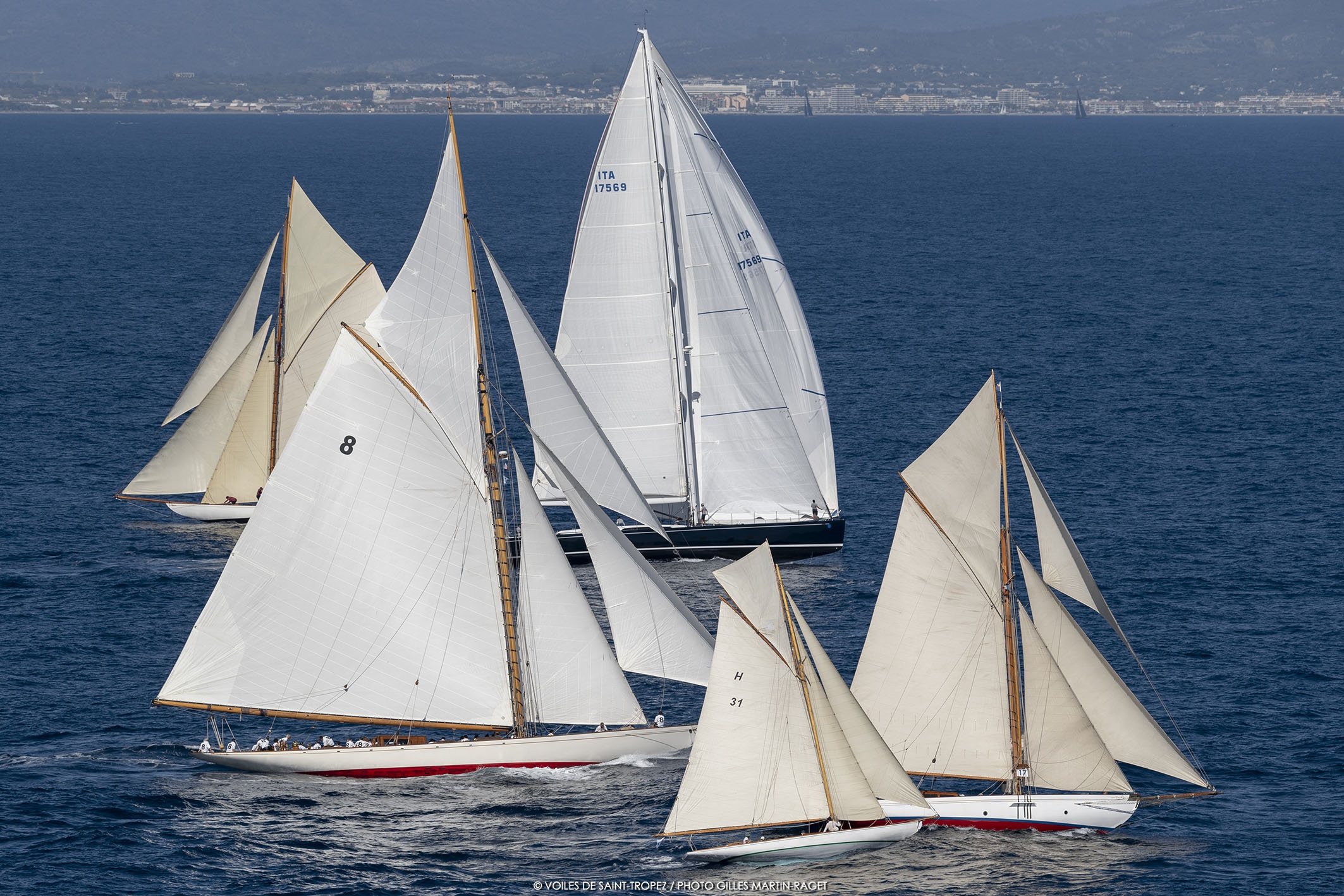  IRC, Classics  Les Voiles de StTropez  StTropez FRA  Day 4, Centennial Trophy with 22 classic yachts