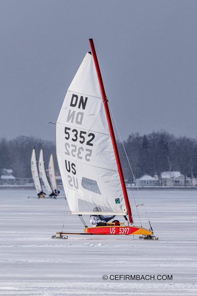  IceSailing  DN North American Championship 2021  Cheboygan USA  another title for Ron Sherry