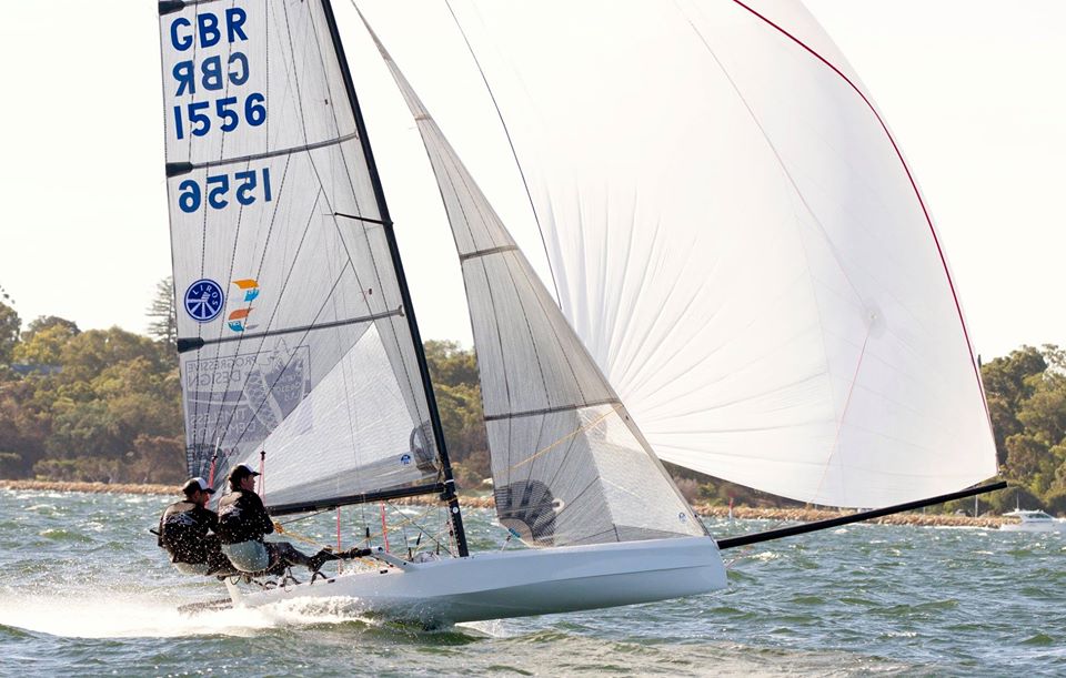  14 Footer  World Championship 2020  Perth AUS  Day 2, Massey/Hillary GBR with another win