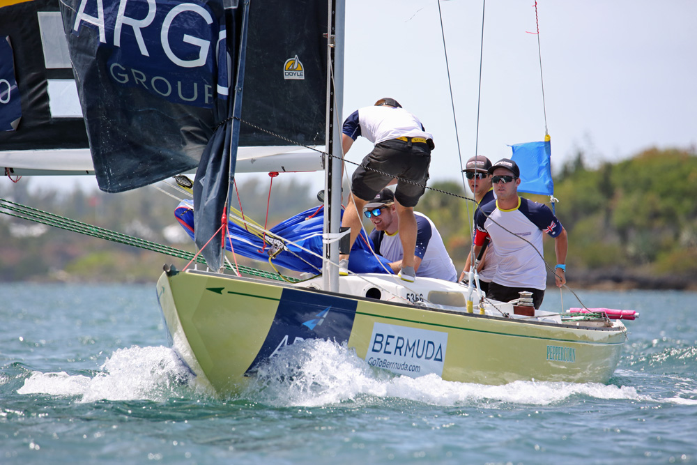  Match Racing  Bermuda Gold Cup 2019  Hamilton BER  Day 1, Price AUS and Williams USA tied on 1 and 2, Poole USA 3rd