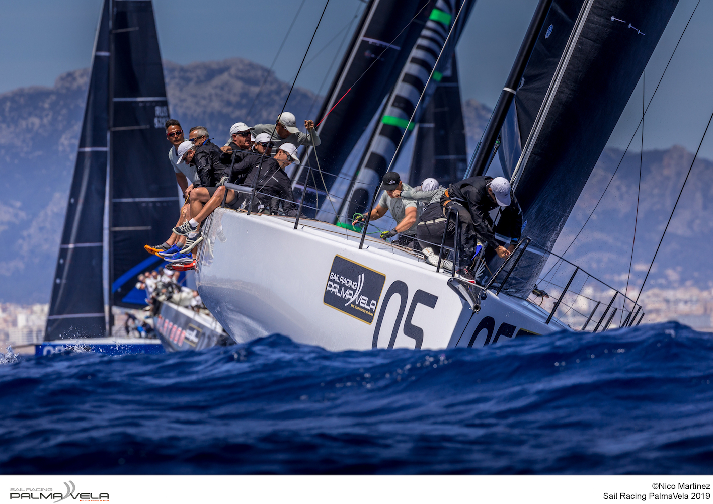  IRC, TP52, various boats  Palma Vela 2019  Palma de Mallorca ESP, Day 1  Sled USA leads in TP52s  and Magic Carpet 3 GBR in IRC