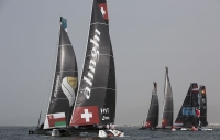  GC32-Catamaran - Extreme Sailing Series - Act 1 - Muscat OMN - Final results, Larson's Oman Air first, Canfield's China One 6th