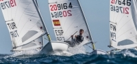  ILCA 6 & 7 - European Olympic Qualifier -Vilamoura POR - Day 2 - Best North Americans Paige Railey 12th and Charlie Buckingham 13th