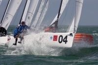  J/70, Melges 24 - Bacardi Cup Invitational - Miami FL, USA - Day 1 - Odenbach (J/70) and Ayres (Melges 24) first leaders after 3 races