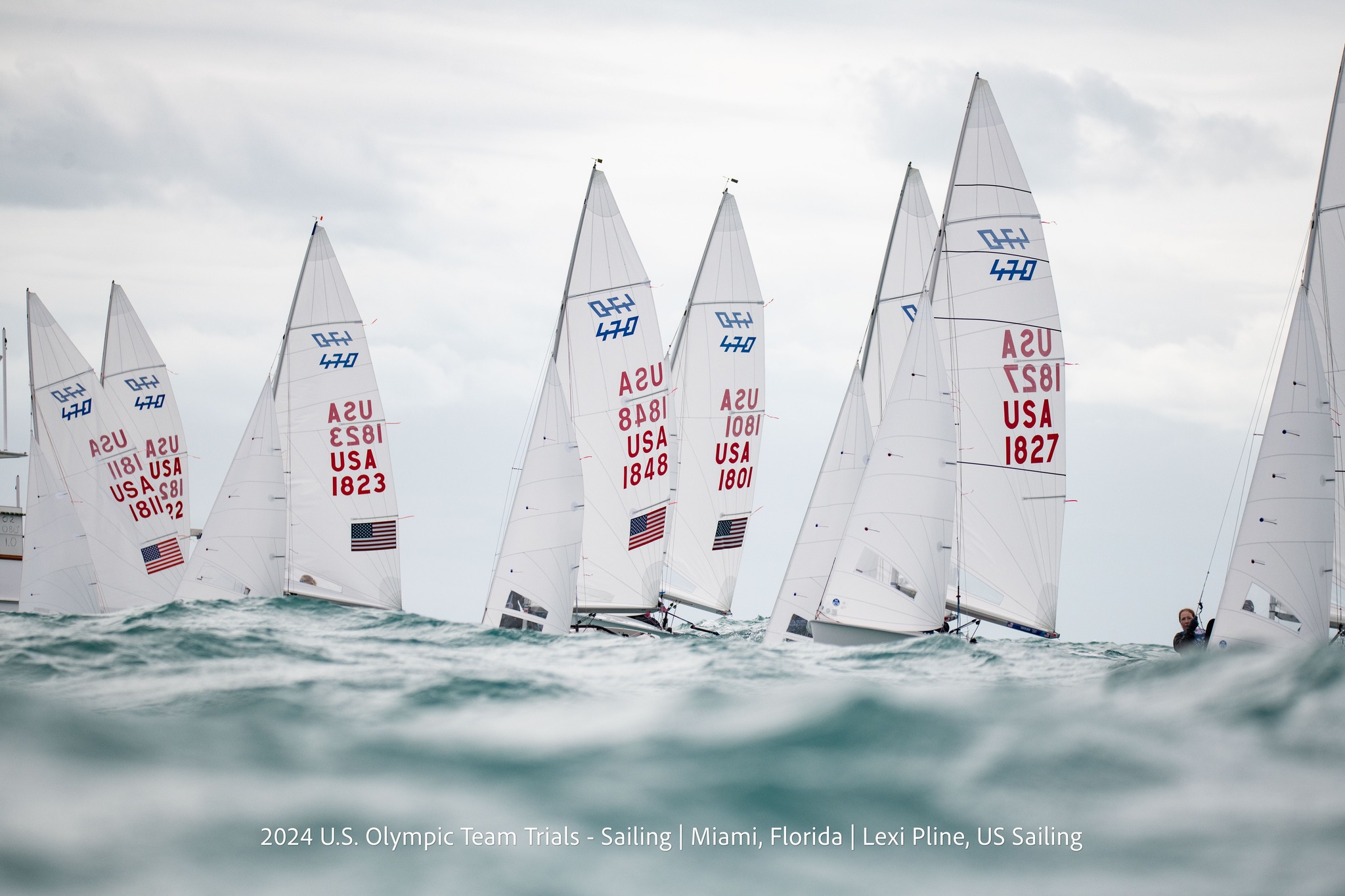  470, 49er, Formula-Kite, iQ-Foil-Windsurf - US Olympic Trials - Miami FL, USA - Final results