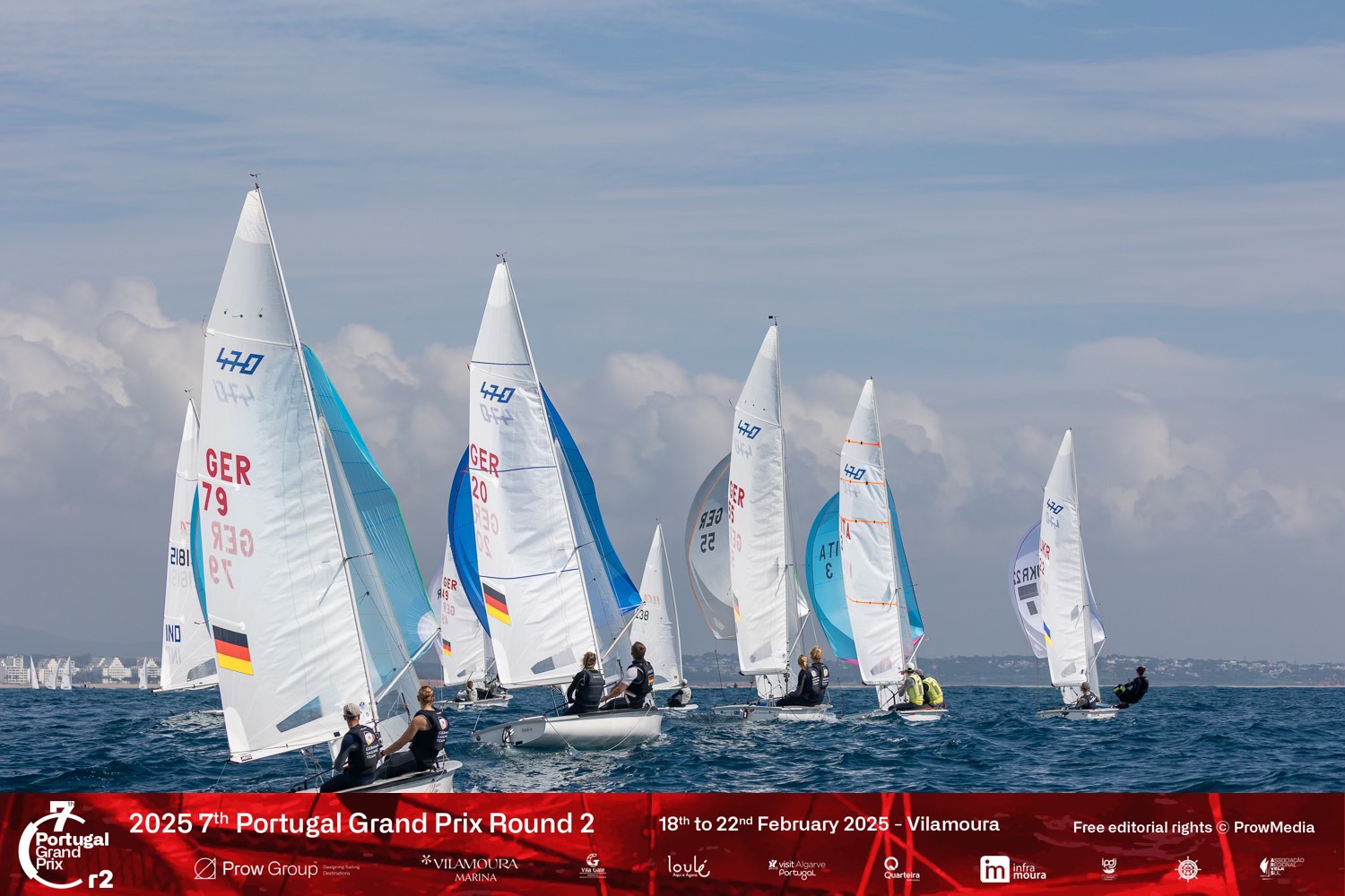  470, 49er, 49erFX, ILCA 6 + 7  Portugal Grand Prix, Act 2  Vilamoura POR  Day 3