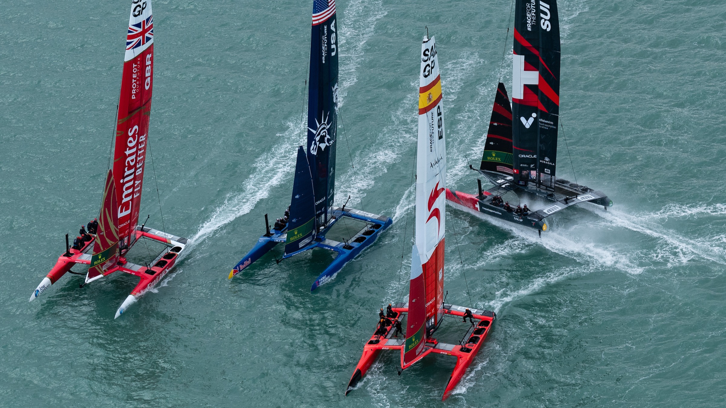  F50Catamaran  Sail GP 24/25  Act 2  Auckland NZL  Day 1  Laufsieg fuer Team Switzerland !