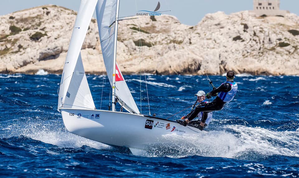  Olympic Worldcup  Finals  Marseille FRA  Day 2  Windy day ! McNay/Hughes USA 7th