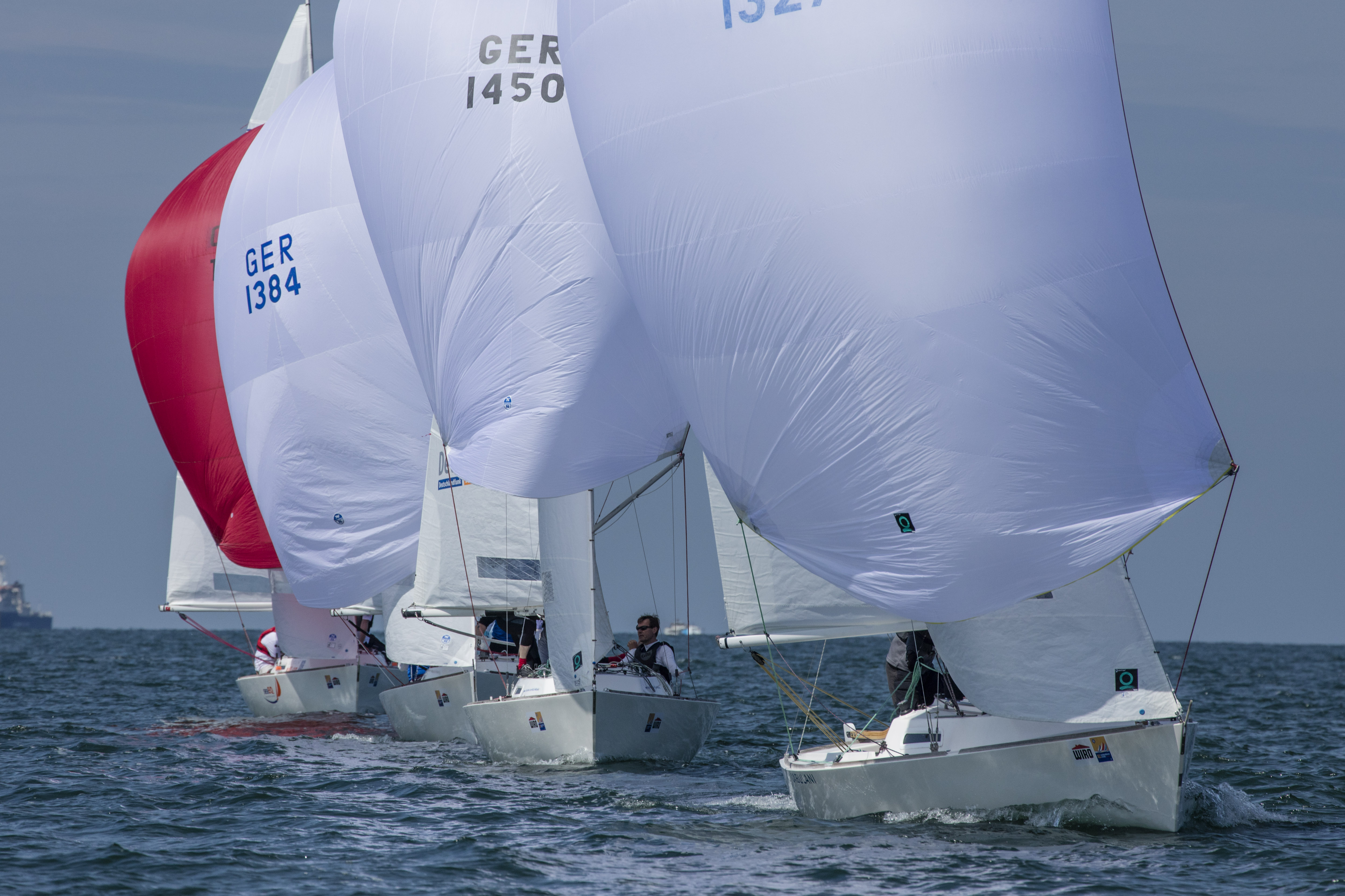 J/22  World Championship 2019  Warnemuende GER  Day 2, Lautier NED dominates, Koppernaes CAN stays on 3rd after seven races
