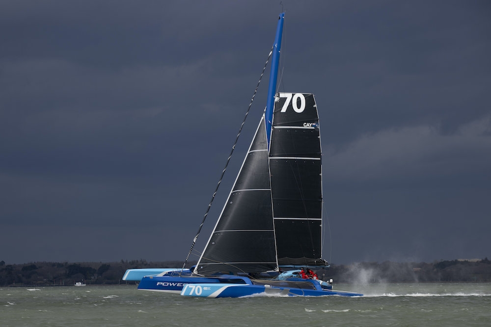  MOD70Trimaran  New record for the Fastnet Race course